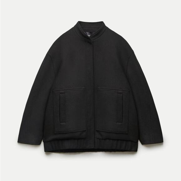 ZARA ZW COLLECTION WOOL BOMBER - Picture 7 of 10